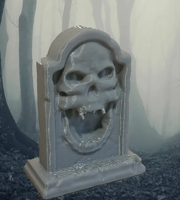 Screaming Skull Tombstone
