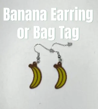 Banana Earring or Bag Tag view 4
