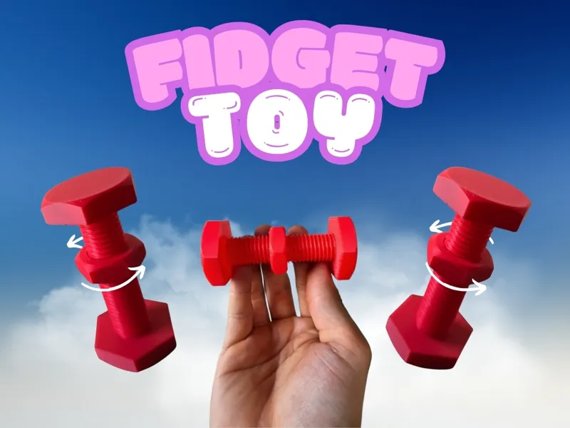 Fidget Toy Nut and Bolt
