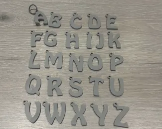 Complete Alphabet Keychain Set