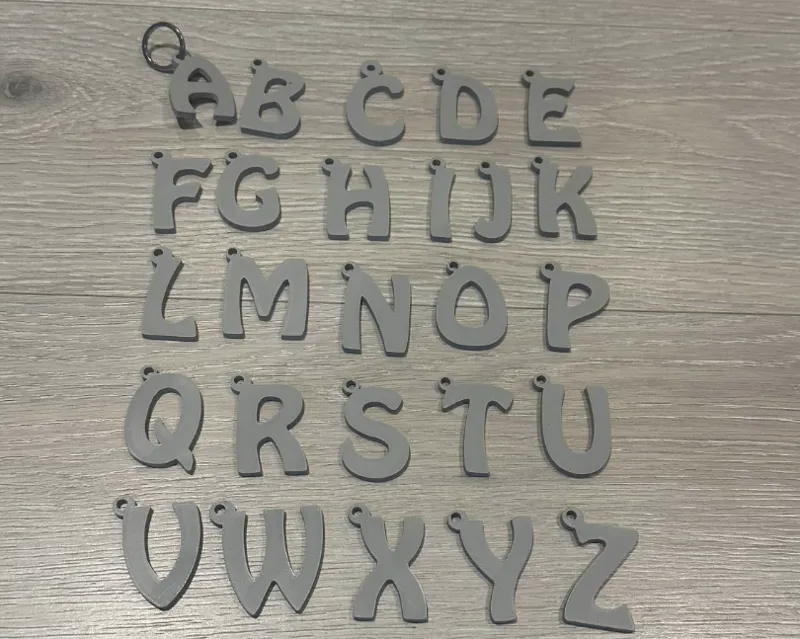 Complete Alphabet Keychain Set