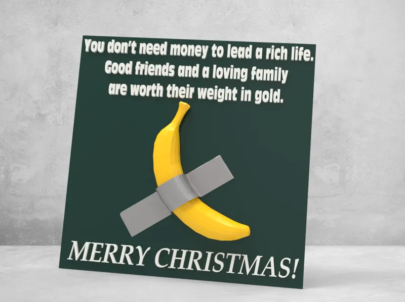 comedian banana merry christmas - simply Happy
