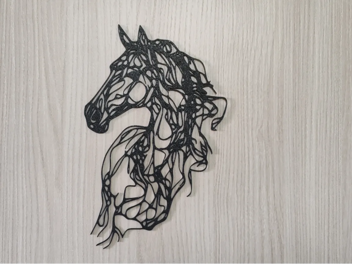 Cheval Mustang — décoration murale 2D