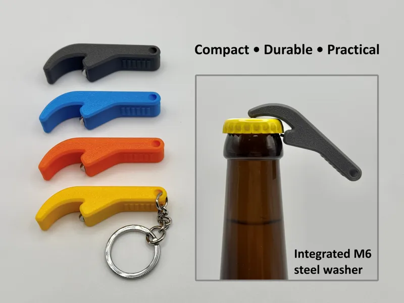 Compact bottle opener (keychain)