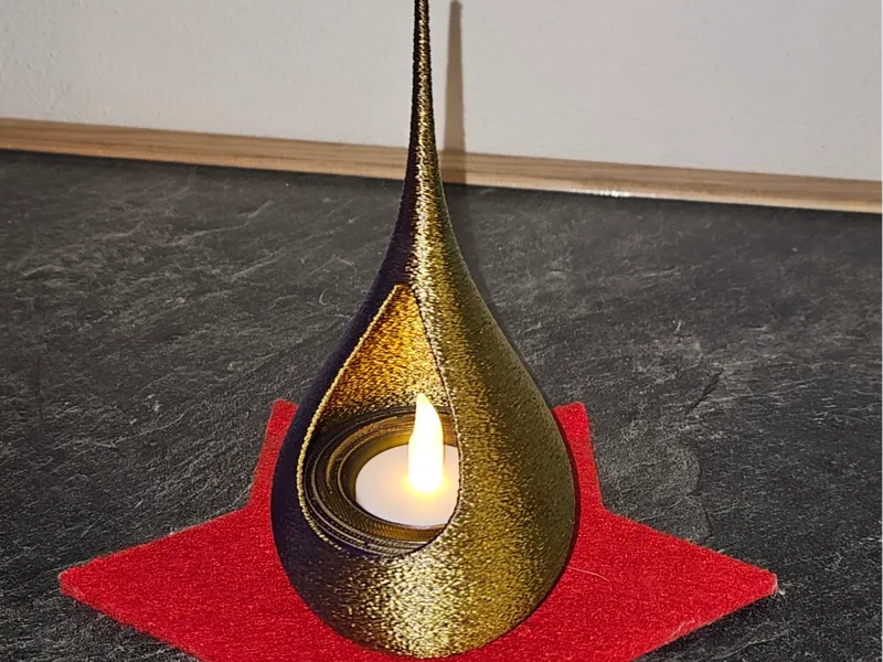 teelichthalter Regentropfen