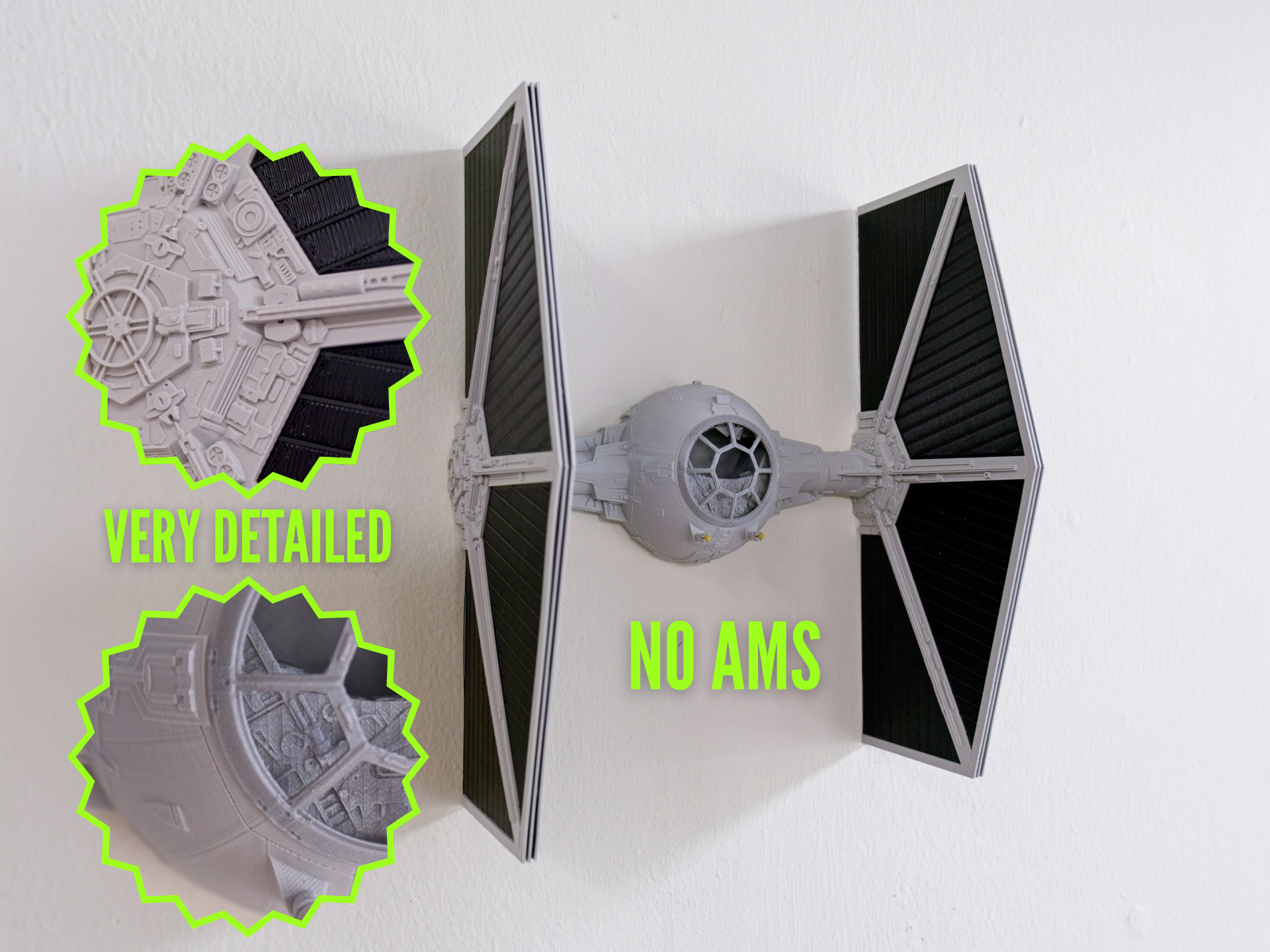 TIE Fighter Wall Mount - Studio Model 1:34