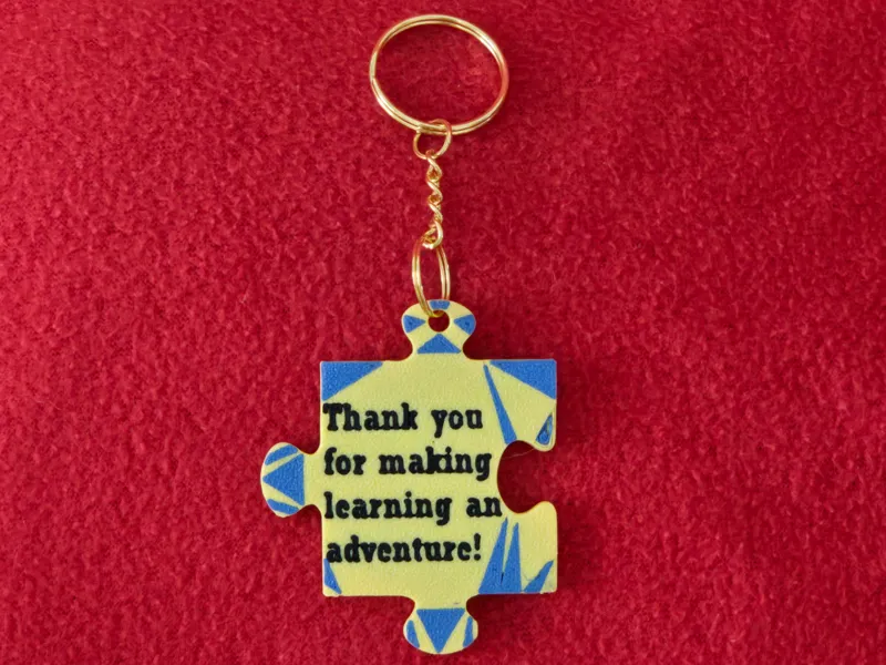 Puzzle Best Teacher Keychain