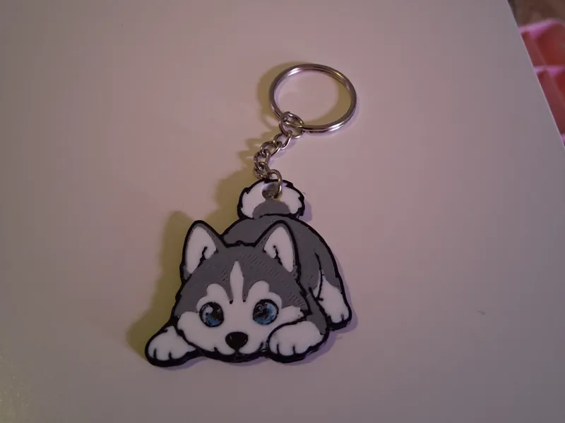 husky keychain