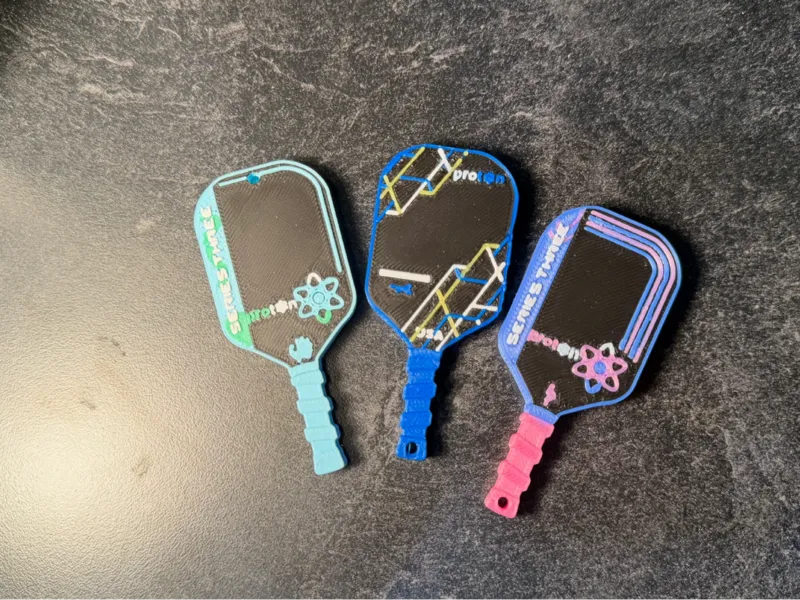 Proton Pickleball Paddle Keychains 