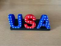 USA Desk Plaque with Stars