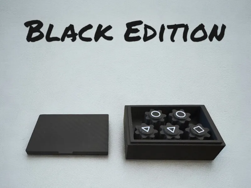 Squid Game Gonggi - Black Edition one Plate