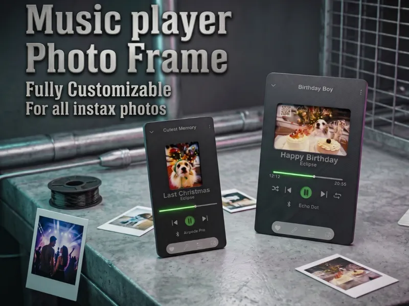 Customizable Spotify Photo Frame Instax Compatible