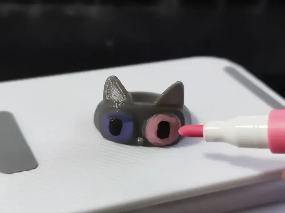 网红猫猫戒指（一体打印）