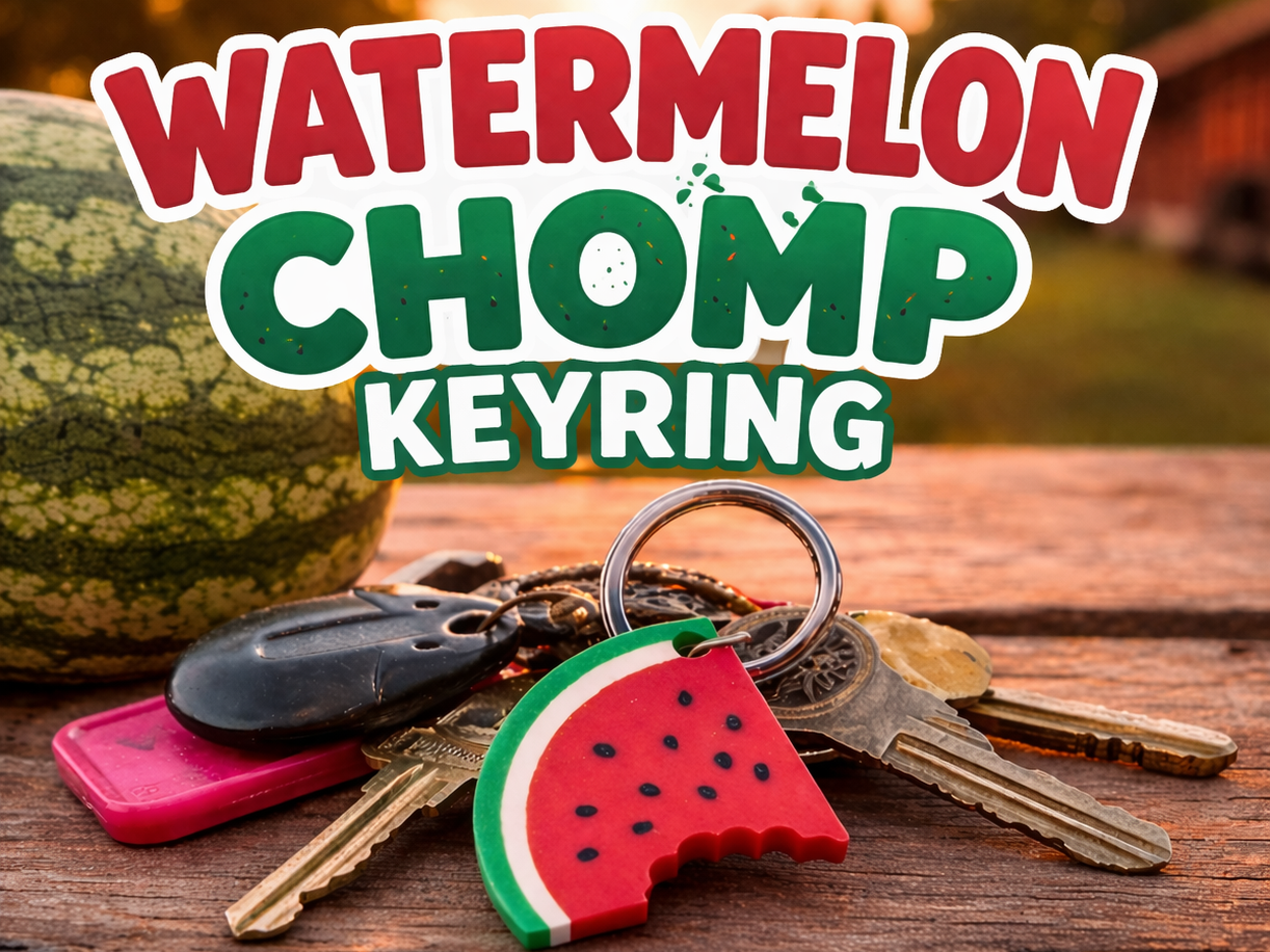 Watermelon Chomp Keyring