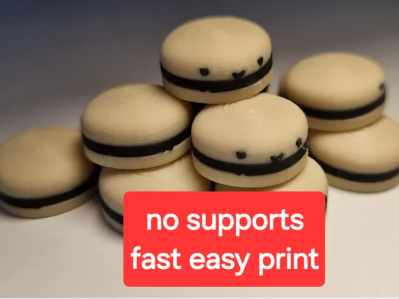 Cute tiny happy burgers
