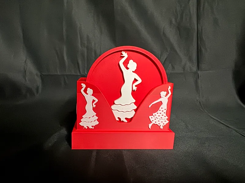 Posavasos Sevillanas – Set completo con soporte