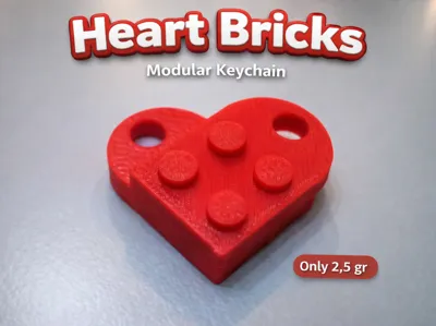 Heart Bricks – Modular Keychain