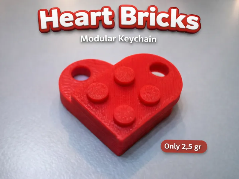 Heart Bricks – Modular Keychain