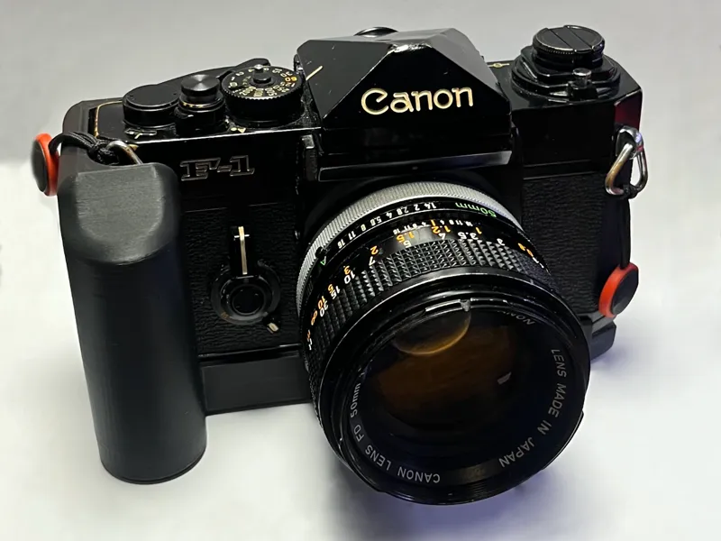Hand grip for Canon F1 camera