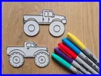Pack coloriage camion monstre n°1 (sans AMS) — photo 1