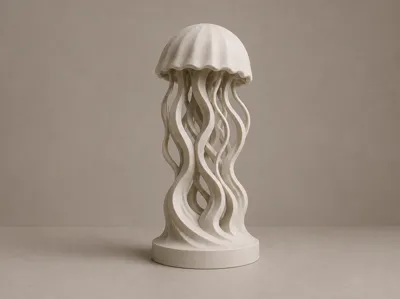 Minimalist Jellyfish Sculpture