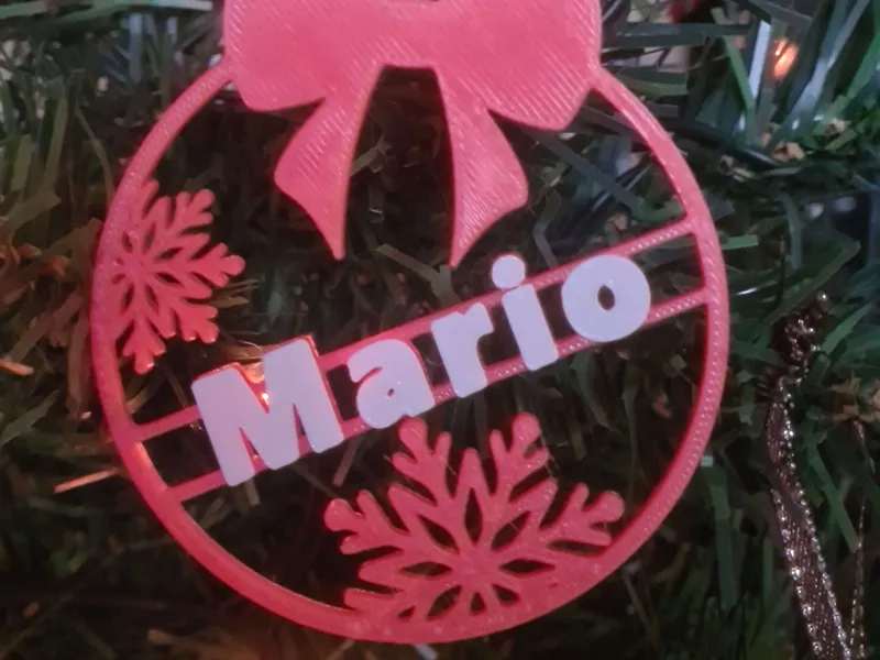 Ornamento de Natal personalizável com Nome
