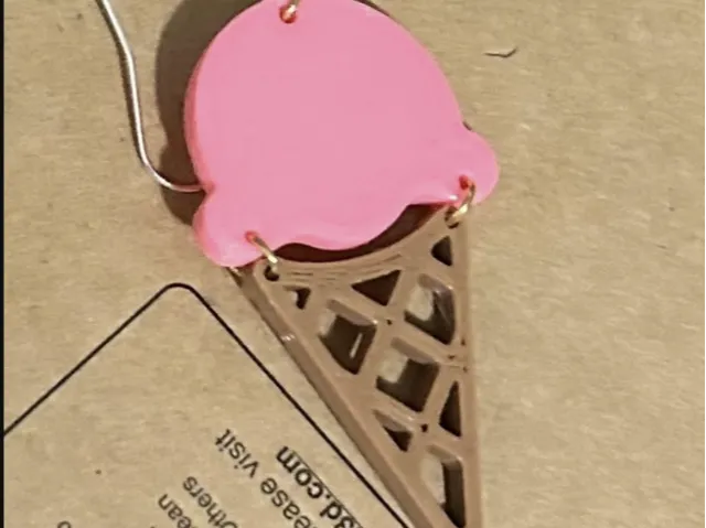 Flat Ice Cream Earring