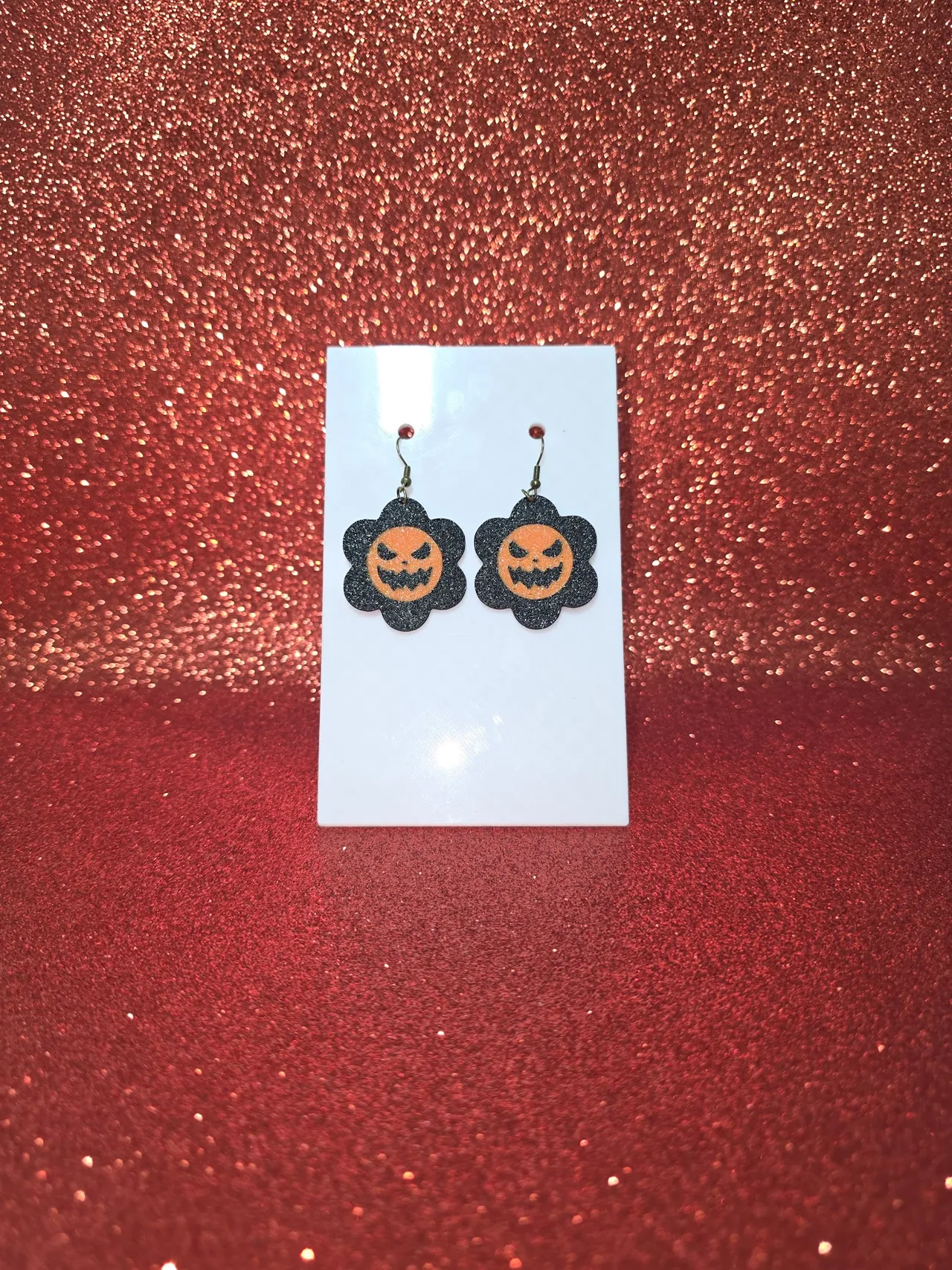 Scary flower earrings view 2