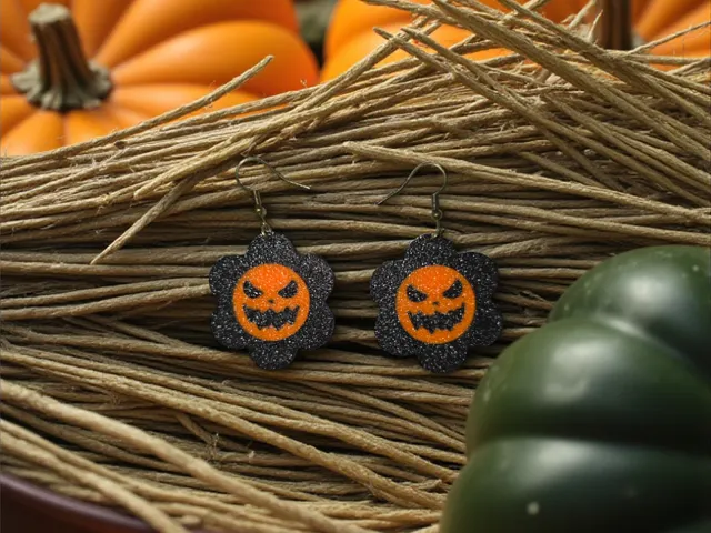 Scary flower earrings