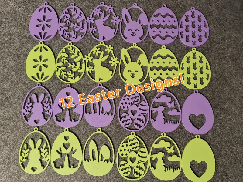 Easter Charm Collection – 12 Delicate Egg Designs