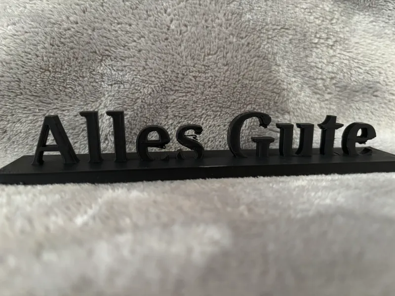 Schriftzug Alles Gute