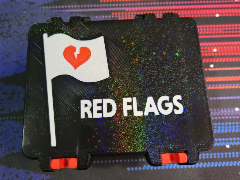 Red Flags Card Box - SnapLock