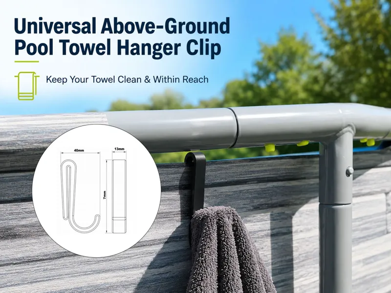 Universal Above-Ground Pool Towel Hanger Clip