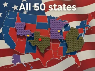 United States Brick magnets with movable heart