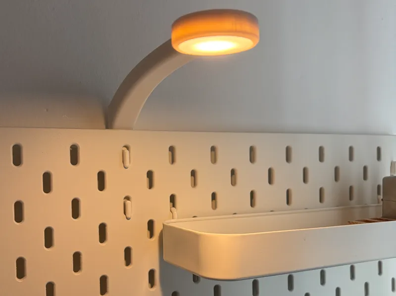 IKEA Kapplake light Skadis mount