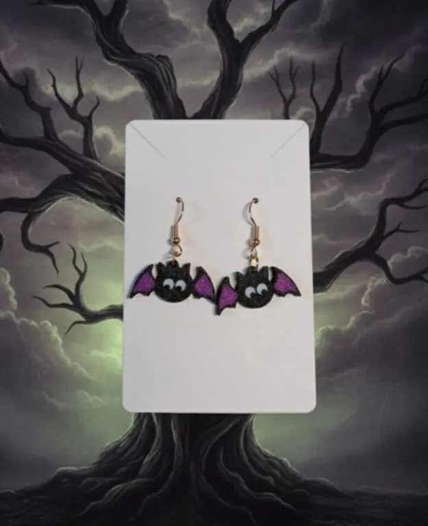 Boucles d'oreilles chauve souris view 2