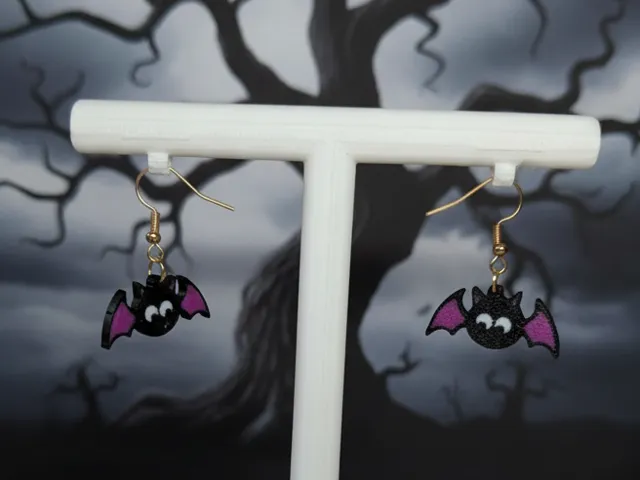 Boucles d'oreilles chauve souris