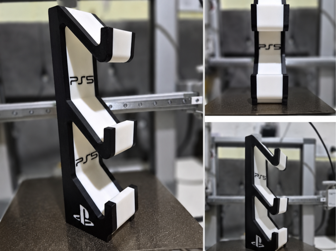 Suporte Triplo para controles PS5 3D model