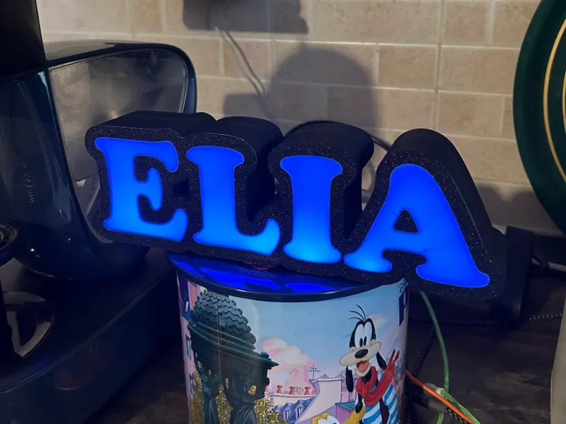 Lamp with name