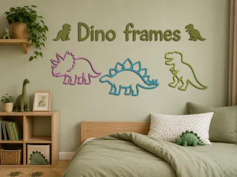 Modelo para impresión 3D: Dino frames set — referencia de MakerWorld