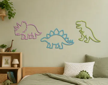 Modelo para impresión 3D: Dino frames set — vista de referencia 4