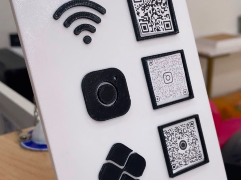 Placa Pix Instagram e Wi-fi - 1