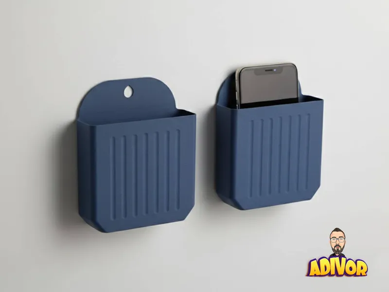 Wall mounted storage pocket - Phone support