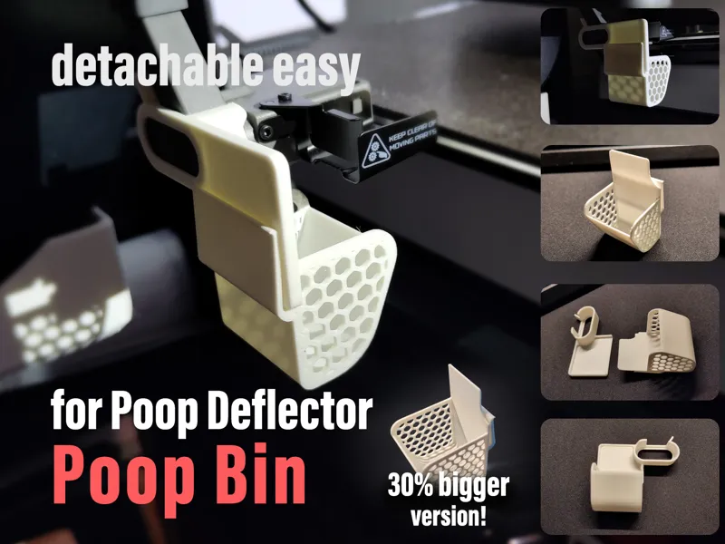 Poop Bin detachable for Poop Deflector (A1/Mini)