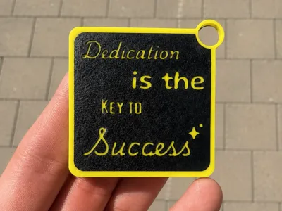 Dedication is the key to success - keychain