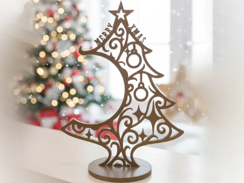 Elegant Christmas Tree Ornament Bauble Display