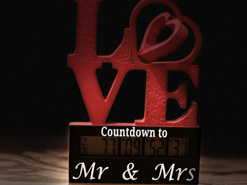 Countdown Wedding timer to Mr&Mrs
