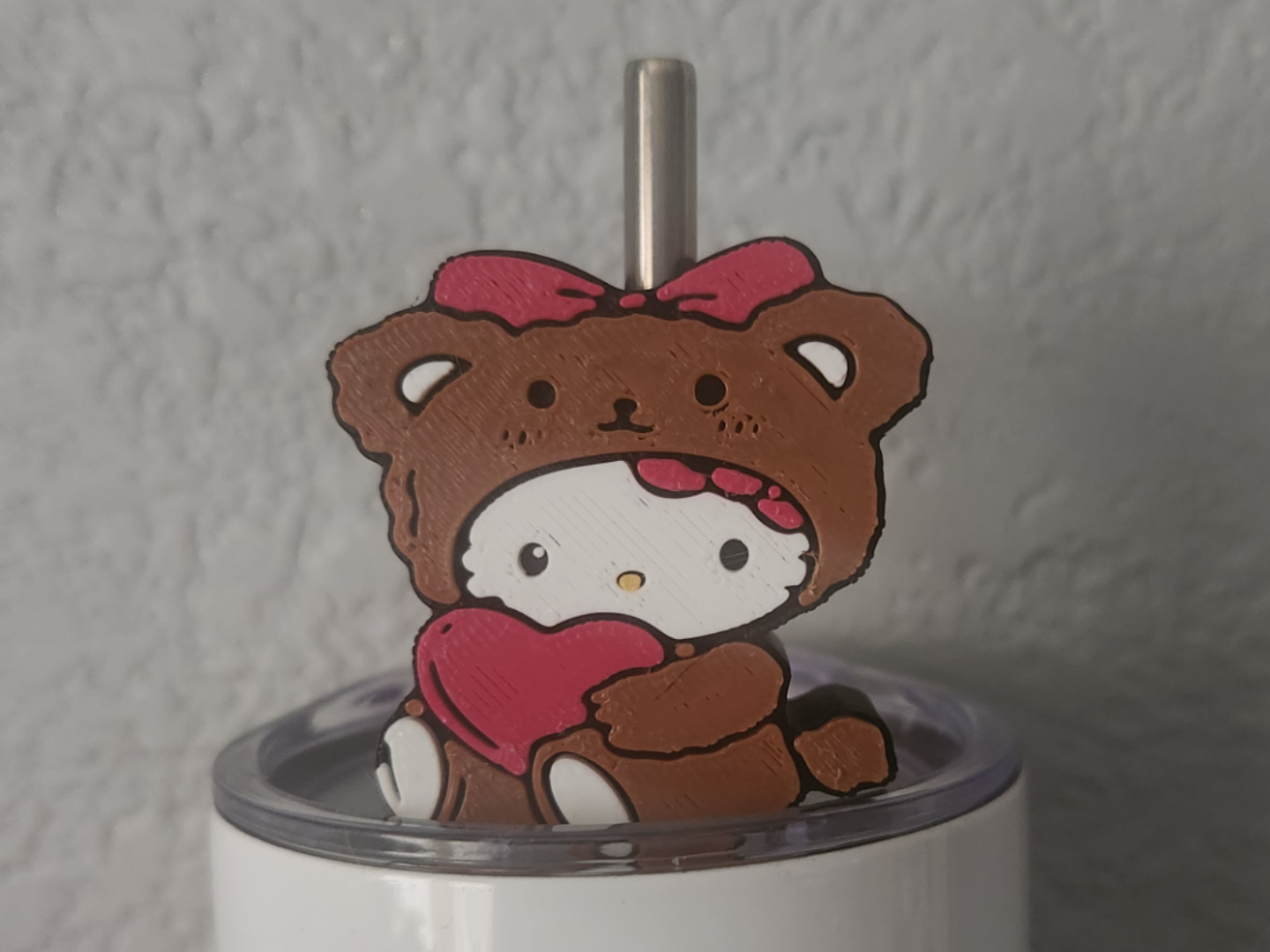 Hello Kitty Bear Stanley Straw Topper