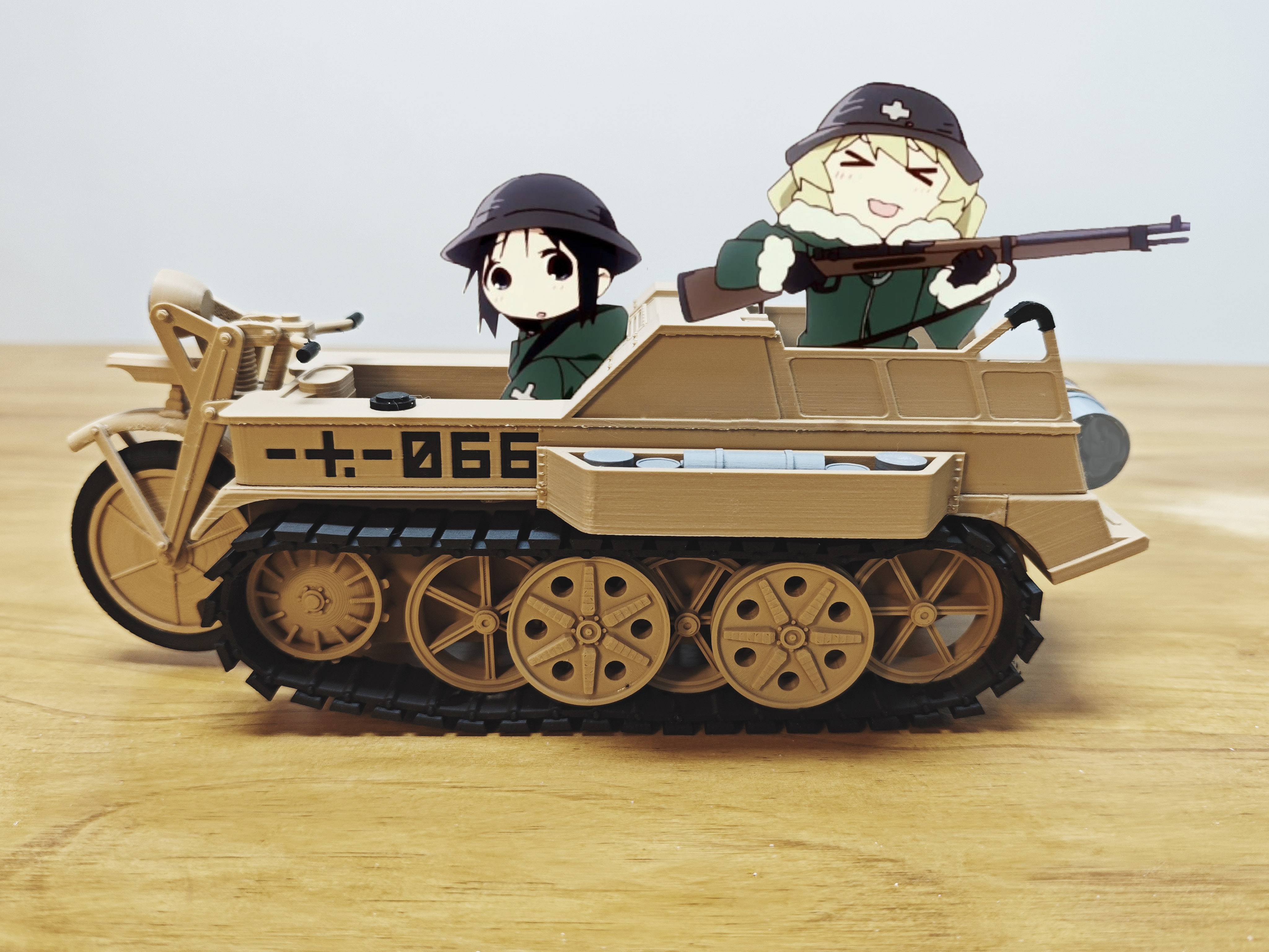 Miniatura 2 do modelo 3D 【少女终末旅行】SD-KFZ.2型半履带式摩托车