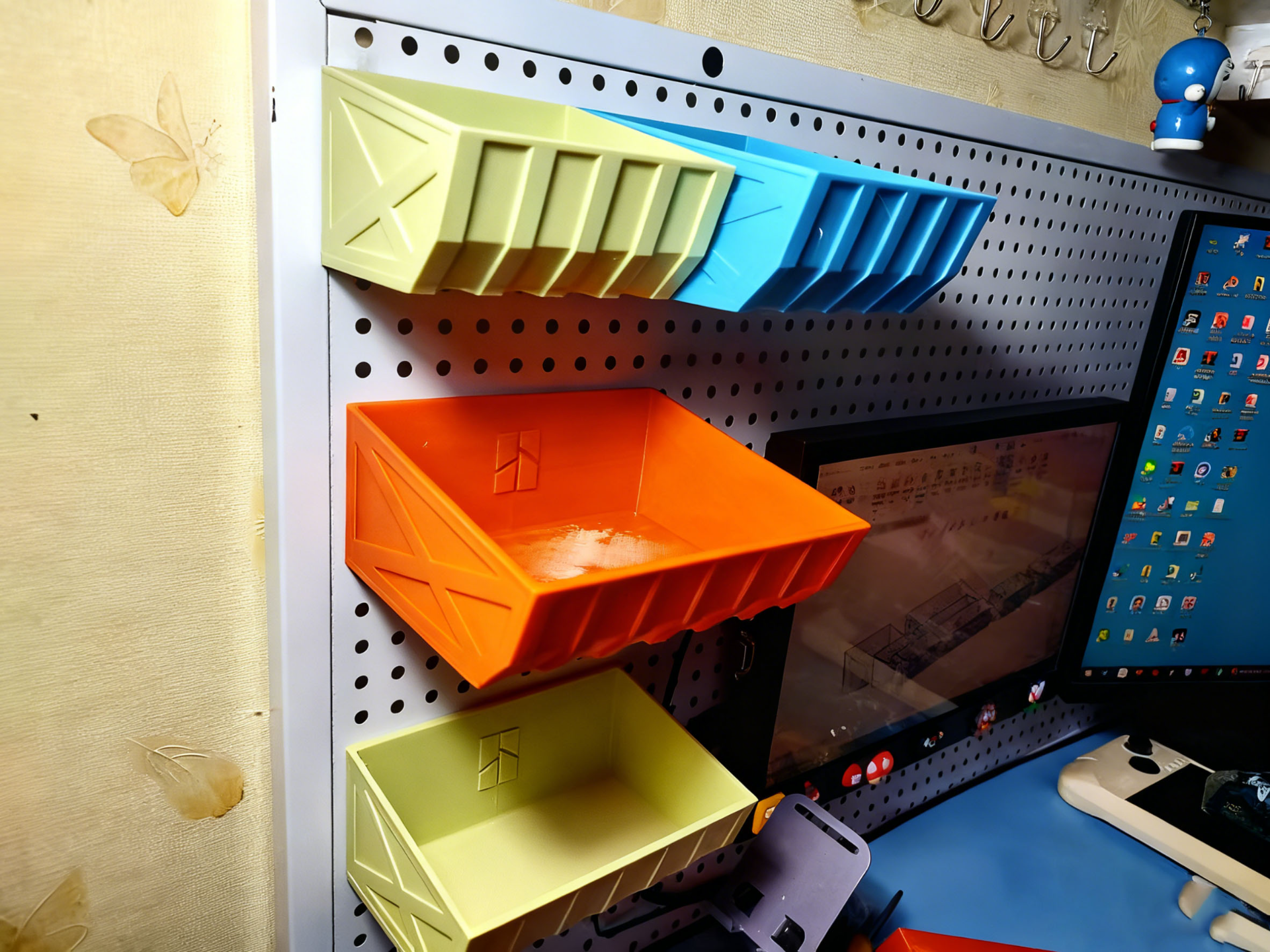 Miniatura 1 do modelo 3D 洞洞板超大容量储物盒（适配5种规格洞洞板）